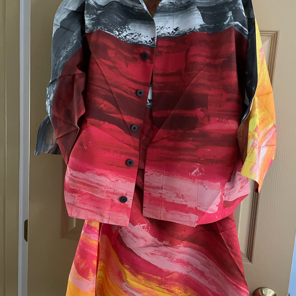 Issey Miyake Origami 132 5. 2pc dress set from Fire and Ice collection JP3, US M